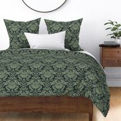  Isabella Birds - Medium - Regent Green - Texture, Damask, Kennebunkport Green (Ben Moore)