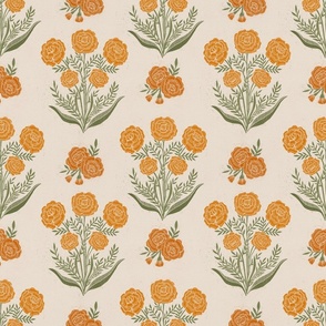 Block Print Marigolds