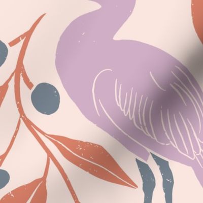 elegant lilac stork