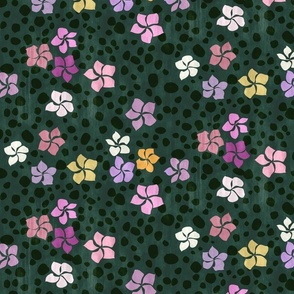 Plumeria  on Dark Green