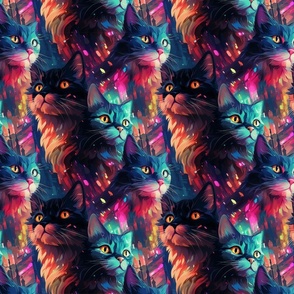 Neon cats
