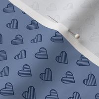 S / Blue Polka Dot Hearts