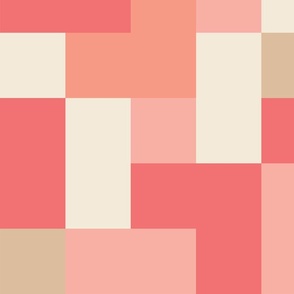Welcoming Entryway Color Blocks in Pantone's pink, peach and honey palette
