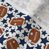 Small Scale Team Spirit Footballs and Stars in Penn State Nittany Lions Blue and White
