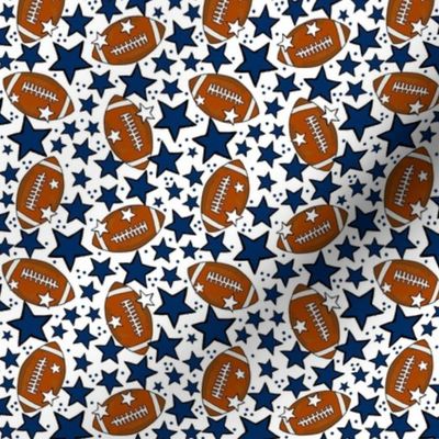 Small Scale Team Spirit Footballs and Stars in Penn State Nittany Lions Blue and White