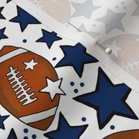 Medium Scale Team Spirit Footballs and Stars in Penn State Nittany Lions Blue and White