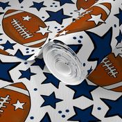 Large Scale Team Spirit Footballs and Stars in Penn State Nittany Lions Blue and White