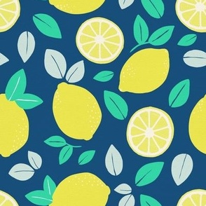 Bright & Fresh Yellow Lemons Pattern