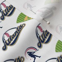 Atlanta baseball   on white medium. 