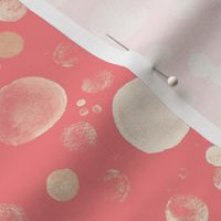 Fun irregular non-directional watercolor dots on peach