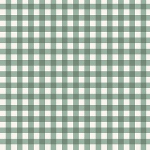 Gingham soft green French Provincial