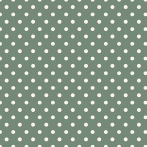 serene breeze polka mid green and natural white