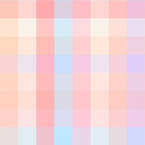 Peach and lilac rainbow gingham check for modern tradition and Pastel plaid holidays