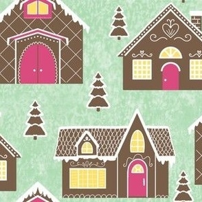 Gingerbread Cottages on Mint