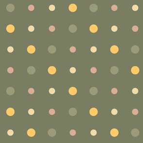 Green, Pink and yellow dots