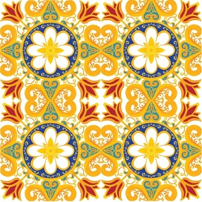 Italian Maiolica inspired pattern