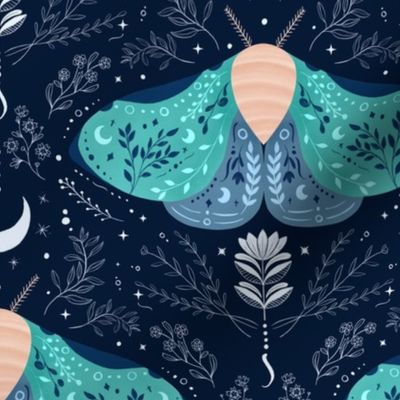 Magical Moth in Blues (medium)