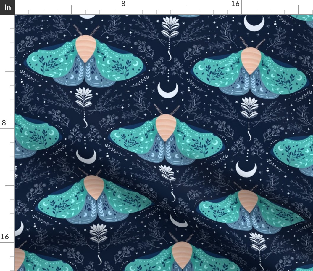 Magical Moth in Blues (medium)