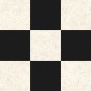 Black and Cream Checkered Checkerboard 24 inch
