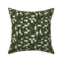 Green Textured Pixel Blocks 6 inch