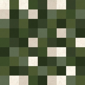 Green Textured Pixel Blocks 24 inch
