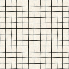 Cream and Black Textured Criss Cross Grid 12 inch