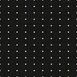 Black and Cream Textured Polka Dots 12 inch
