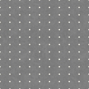 Gray and Cream Textured Polka Dots 12 inch