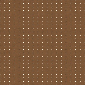 Brown and Cream Textured Polka Dots 6 inch