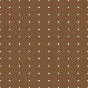 Brown and Cream Textured Polka Dots 12 inch