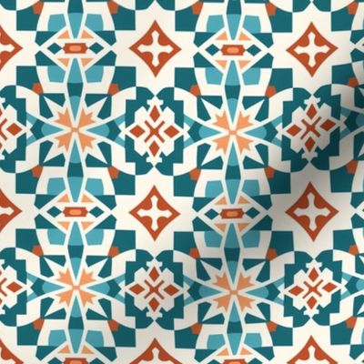 Modern Moroccan Style Marrakesh Vibes Abstract Geometric Premium Art Colorful Pattern Design #93