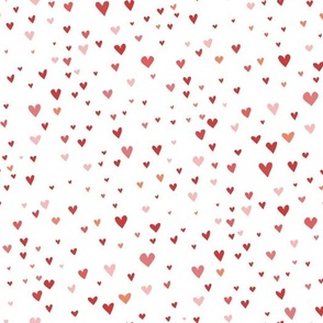 Valentine's Love: Ditsy Red Pink Heart Sprinkles