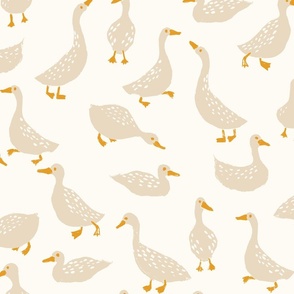 Have a goose day beige cream yellow large