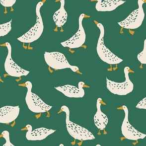 Have a goose day green cream yellow large