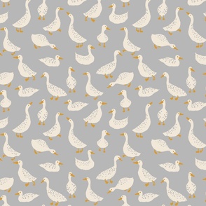 Have a goose day grey cream yellow medium