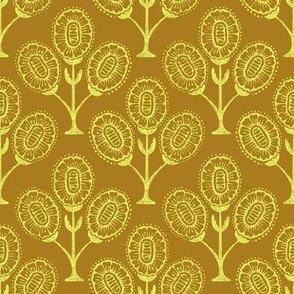 Halo Floral V1 Golden Neon Yellow