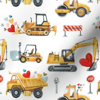 Valentine Construction Trucks: Love on Wheels