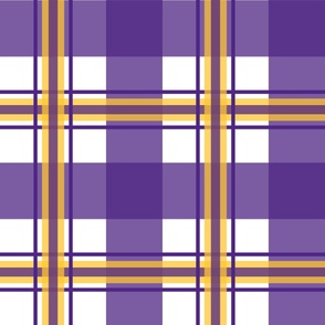 Large Plaid Purple, Yellow, White