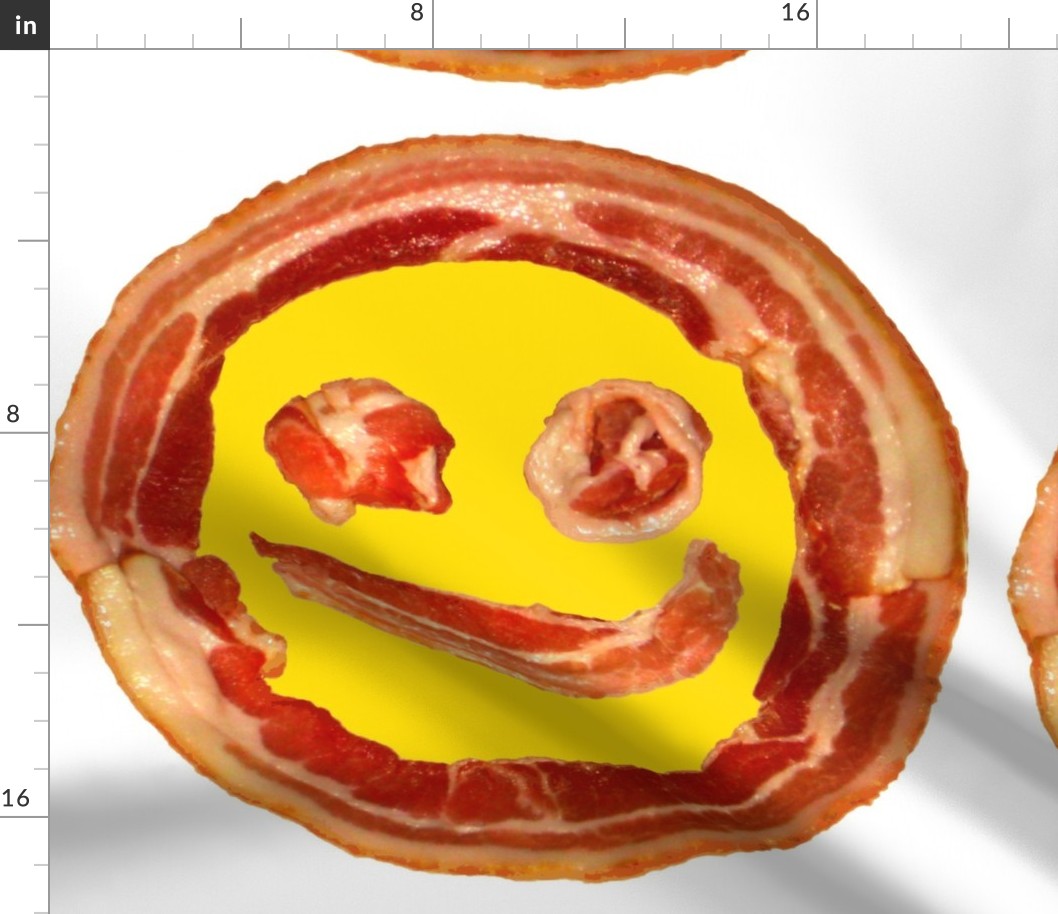 Bacon Face round placemats 