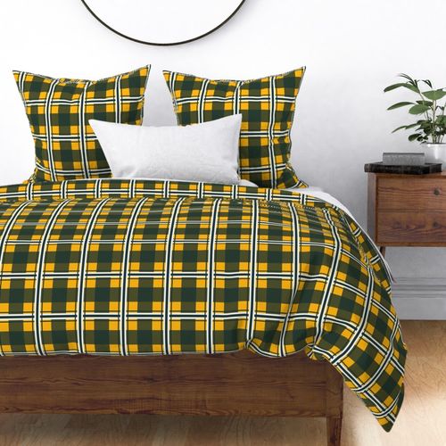 Small Plaid Dark Green, Yellow