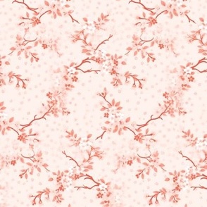 Peach Pink Floral Branches