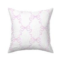 Custom Elizabeth Small Hannah Ribbon Trellis Soft Lilac on White