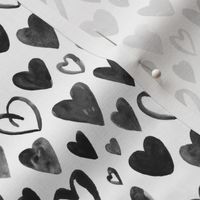 Black and White Hearts - Valentines, Girl Nursery, Minimalist