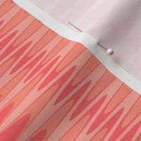 Retro Peach Fuzz Stripe - small scale - Pantone Peach Plethora Palette