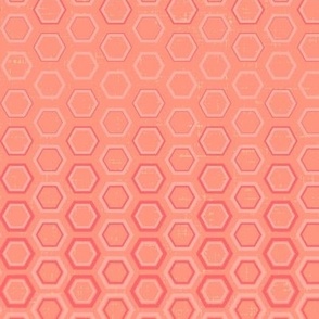 Hexagons - Peach Fuzz - large scale - Pantone Peach Plethora Palette