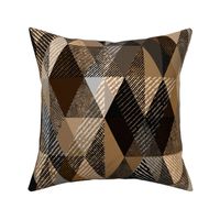 Monochrome brown textured geometric pattern.