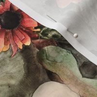 Watercolor Tie Dyed  Flowers 