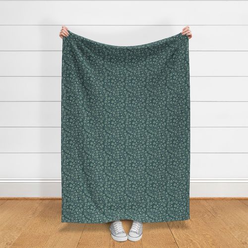 Daffney Floral Deep Sage Green