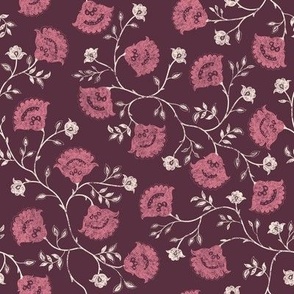 Daffney Floral Mullbery deep pink