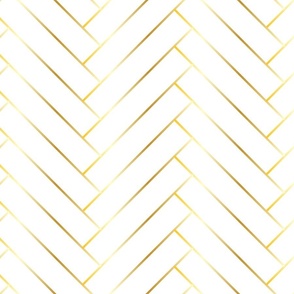 herringbone gold lines on white